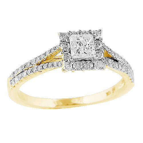 14KY 1.00CTW DIAMOND RING [0.40CT CTR]