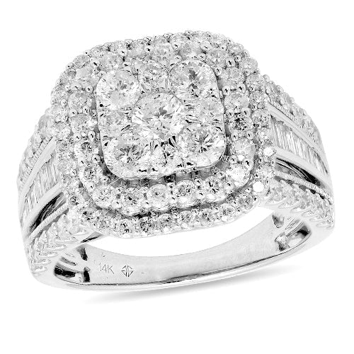 14KW 2.00CTW DIAMOND FANCY RING