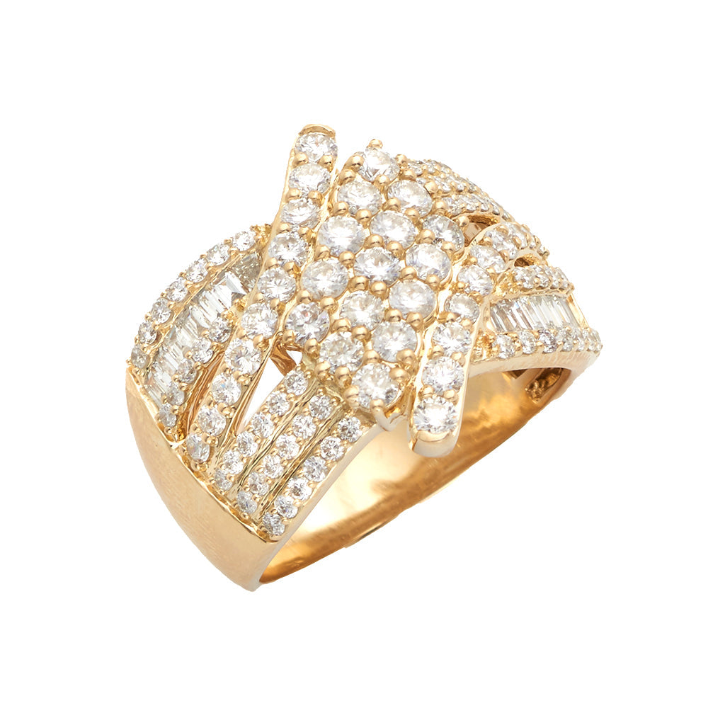 14KY 1.80CTW DIAMOND FANCY LADIES RING