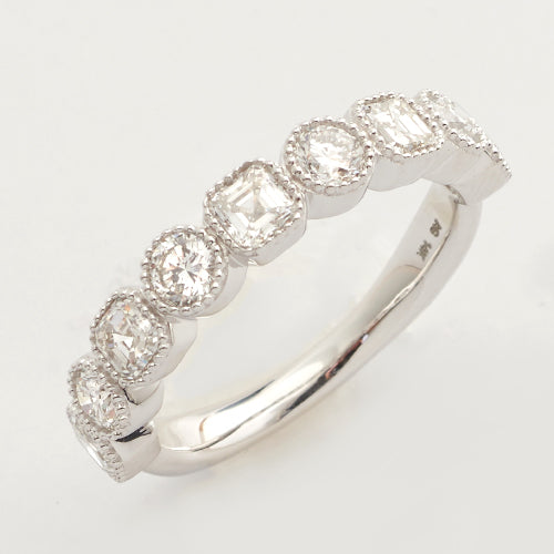 14KW 1.45CTW DIAMOND 9-STONE BAND - ALTERNATING