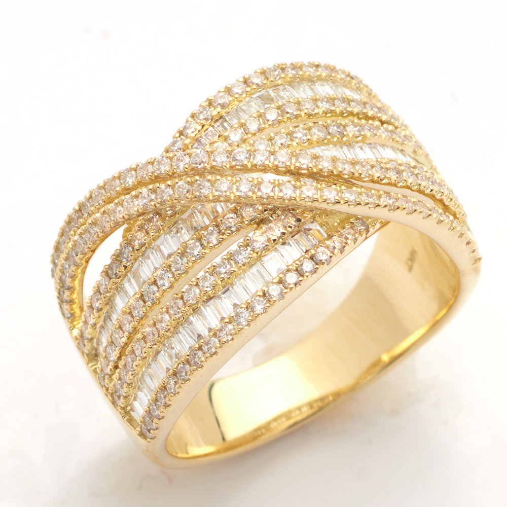 14KY 1.45CTW DESIGNER BAGUETTE DIAMOND BAND
