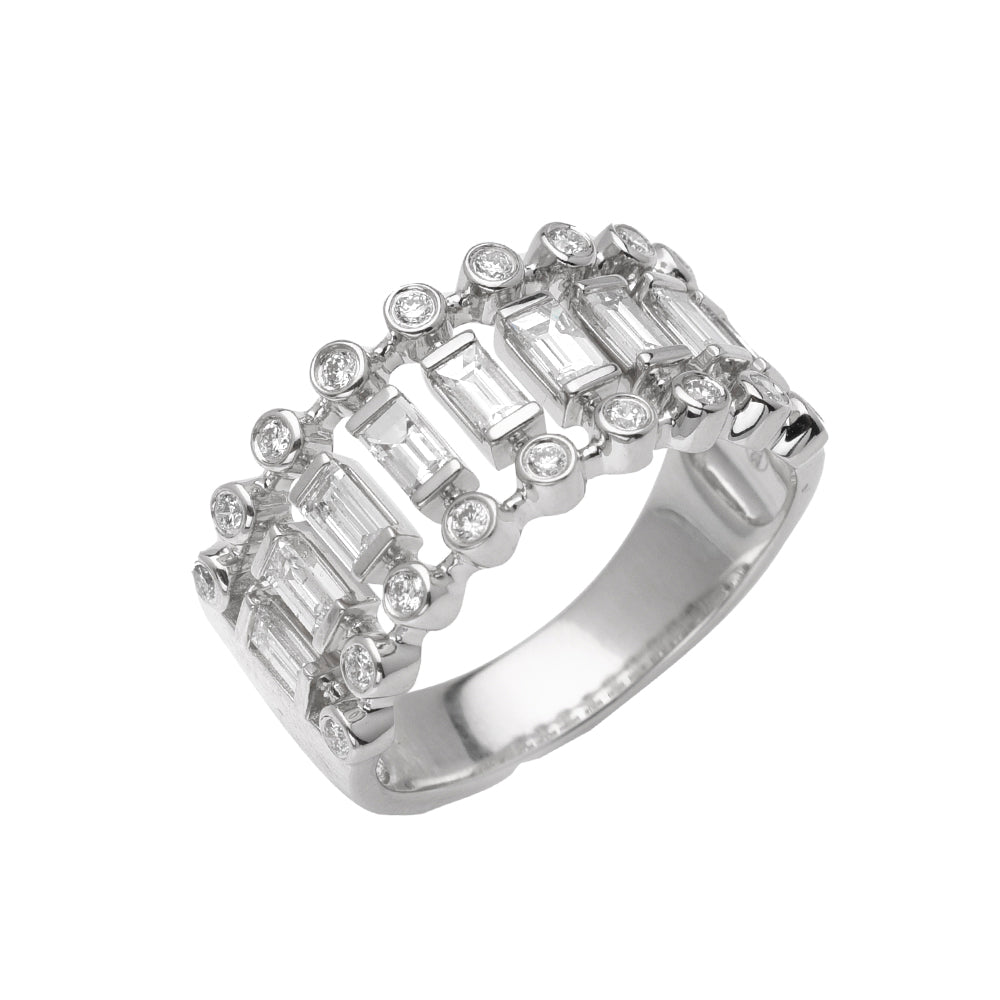 14KW 0.96CTW BAGUETTE LADIES DIAMOND RING