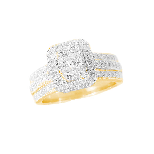 14KY 1.50CTW DIAMOND LADIES RING