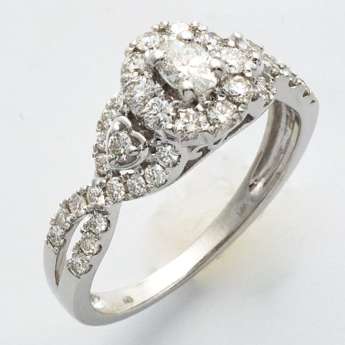 14KW 1.00CTW DIAMOND OVAL SHAPE BRIDAL