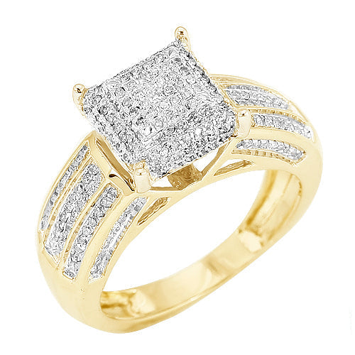 10KY 0.55CTW MICROPAVE DIAMOND SQUARE HEAD LADIES