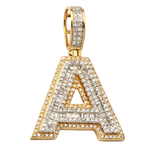 14KY 0.75CTW DIAMOND INITIAL PENDANT "A"
