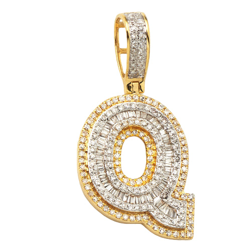 14KY 0.75 CTW DIAMOND INITIAL PENDANT "Q"