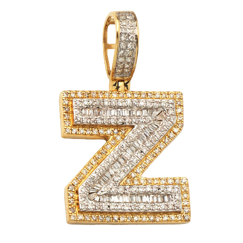 14KY 0.75CTW DIAMOND INITIAL PENDANT "Z"