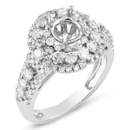 14KW 1.50CTW DIAMOND SEMI MOUNT RING