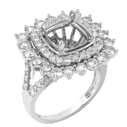 14KW 2.75CTW DIAMOND SEMI MOUNT RING