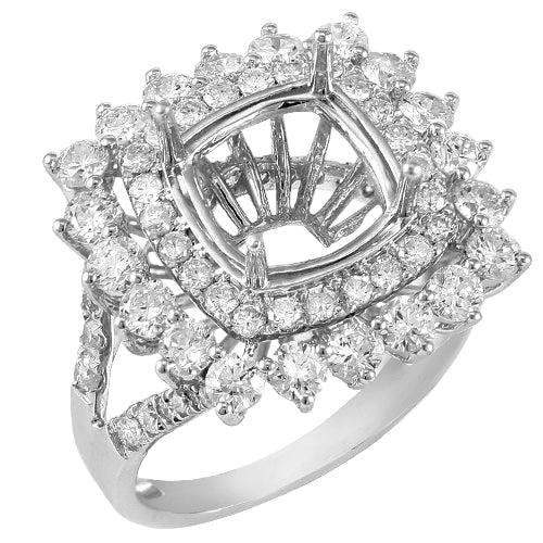 14KW 2.75CTW DIAMOND SEMI MOUNT RING