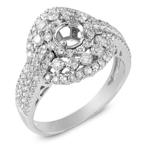 14KW 1.25CTW DIAMOND SEMI MOUNT RING
