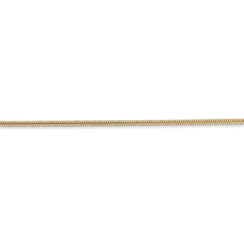 14k 1.2mm Round Snake Chain