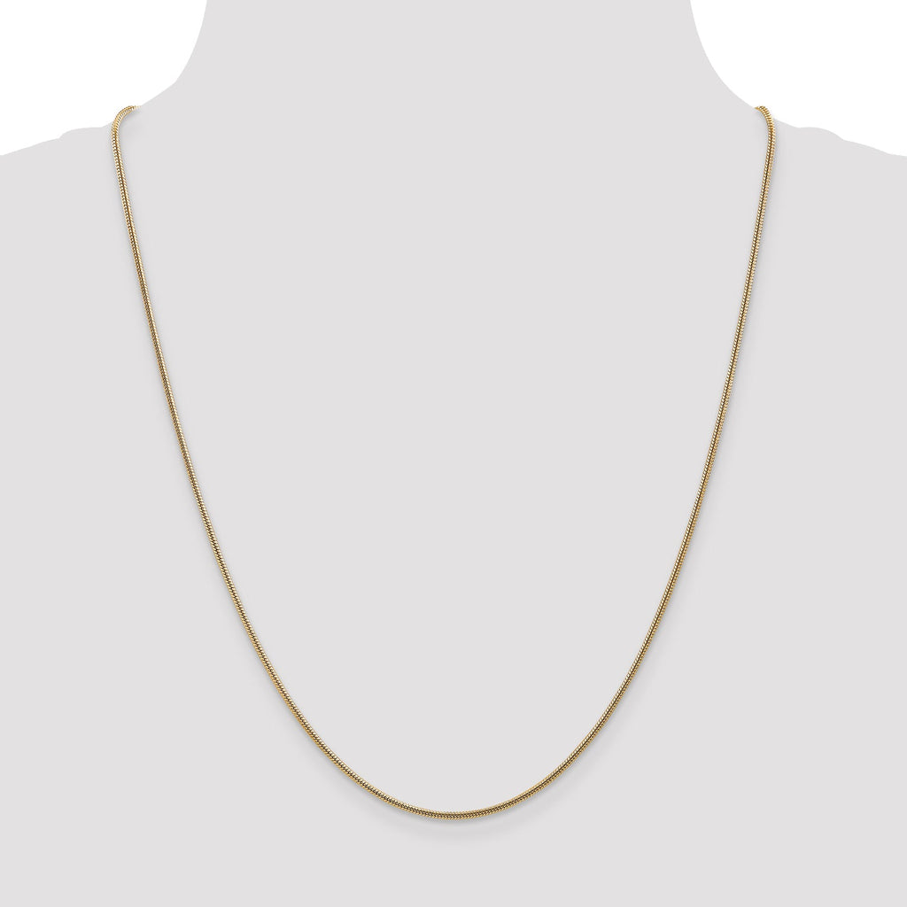 14k 1.6mm Round Snake Chain