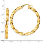 14K Polished Twisted Hoop Earrings