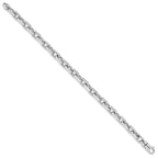 14k White Gold 7mm Hand-polished Fancy Link Bracelet