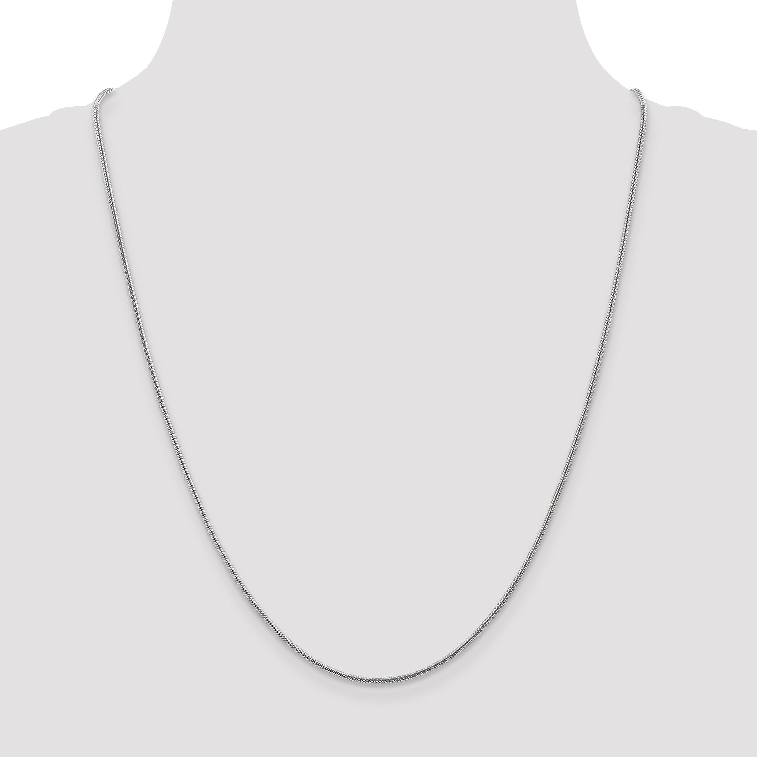 14k WG 1.6mm Round Snake Chain