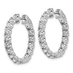 TO 14kw 2 3/4ct Lab Grown DIA. VS+ F+ Comp. In&Out Hoops